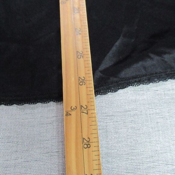 Vanity Fair Half Slip Womens Size Large Black Skirt Nylon Lace Trim Classy - Picture 6 of 9